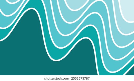 Blue wave design vector image for element design backdrop or presentation