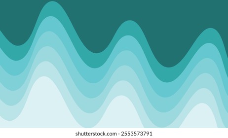 Blue wave design vector image for element design backdrop or presentation