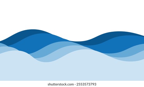 Blue wave design vector image for element design backdrop or presentation