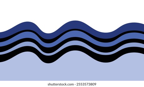 Blue wave design vector image for element design backdrop or presentation