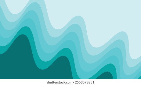 Blue wave design vector image for element design backdrop or presentation