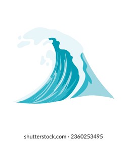 blue wave design vector isolated
