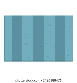 Blue wave door mat icon cartoon vector. Space rug. Floor porch open