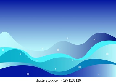 blue wave with drop background