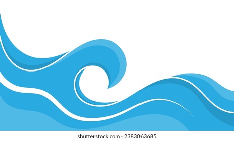 blue wave. Dynamic wavy shape for banners, covers, posters, flyers and creative ideas