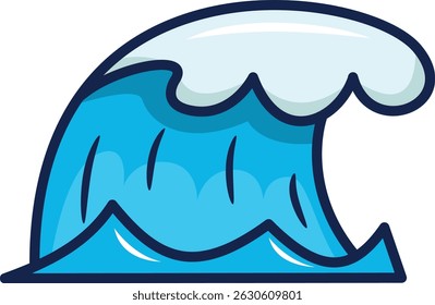 Elemento de onda azul. Esta Imagen dinámica y enérgica captura el poder y la belleza del océano, perfecto para fondos y diseños temáticos de la naturaleza de la temporada de verano.