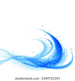 Blue wave EPS 10. Contains transparent objects.