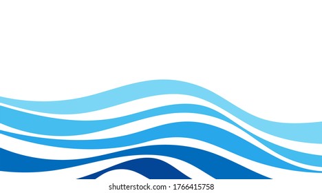Ilustración vectorial abstracta de diseño de capa de curva de onda azul