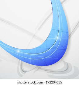 Blue wave folder futuristic concept. Vector illustration