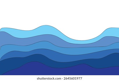 blue wave with gradation illustration background.eps
