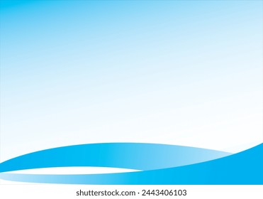 Blue wave gradient abstract background