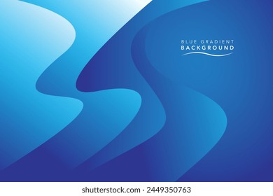 Blauer Wellengradient abstrakter Hintergrund