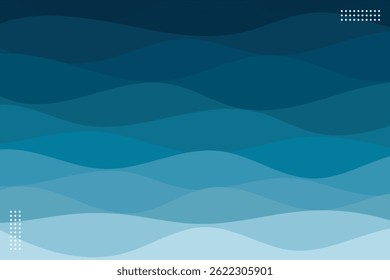 Blue Wave Gradient Background Vector Illustration