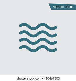 Blue Wave icon isolated on background. Modern flat pictogram. Trendy Simple vector symbol for web site design or button to mobile app. Logo illustration
