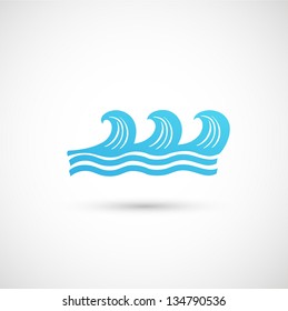 Blue Wave Icon Vector