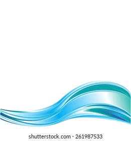 Blue wave isolated, great as a banner, for a business template