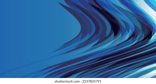 fondo de patrón de papel japonés de onda azul