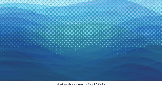blue wave Japanese paper pattern background