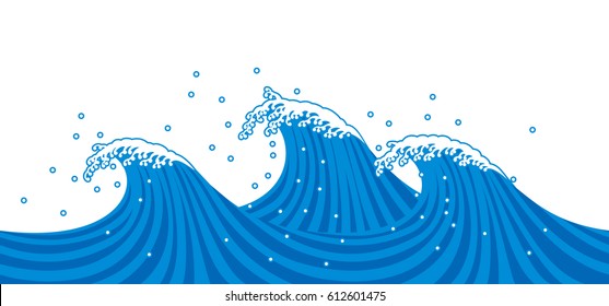 Blue wave Japanese style