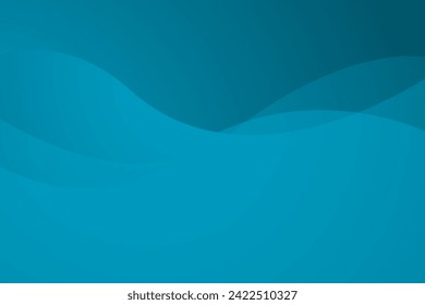 Blue wave layer overlap modern abstract background. vector illustration