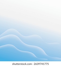 Blue wave layer shape abstract background flat design vector illustration. stock illustration