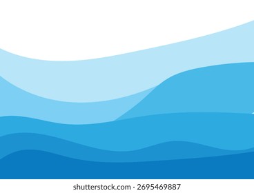 Capas de onda azul: diseño Abstractas de fondo de flujo de gradiente de agua. Fondo abstracto de la onda del agua. Capa azul de la onda del océano