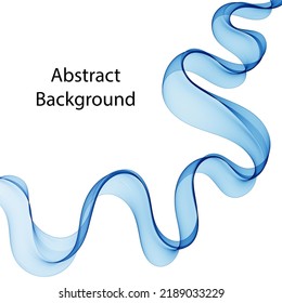 Blue Wave. Layout for advertising. Vector template for presentation, cover.