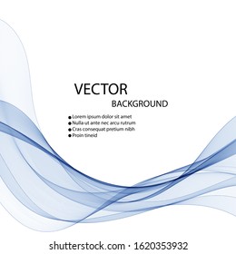 Blue wave line abstract background. Vector illustration
