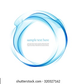  Blue wave line abstract background. Vector illustration