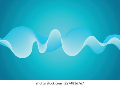 Fondo de patrón abstracto de la línea de onda azul. Ilustración del vector