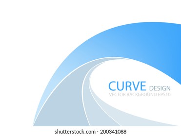 Blue wave line background curve color for text and message modern website design