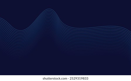 Blaue Wellenlinie Hintergrund Moderne fließende Wellenlinien