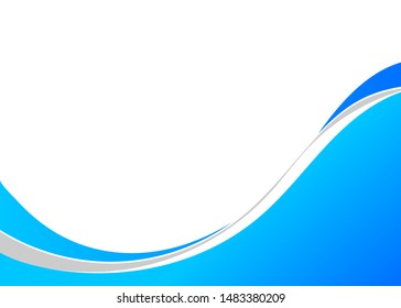 Blue Wave Line Curve Concept Abstract Stock Vector (royalty Free 