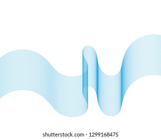 Blue wave line illustration vector