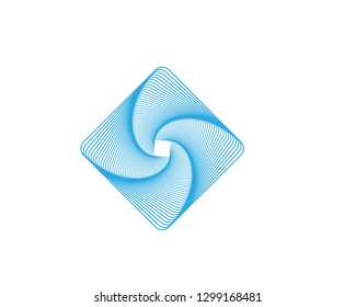 Blue wave line illustration vector