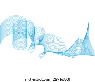 Blue wave line illustration vector