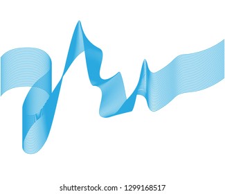 Blue wave line illustration vector