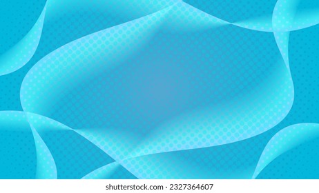 Patrón de línea de onda azul fondo abstracto con medio tono. Tecnología. Ilustración del vector