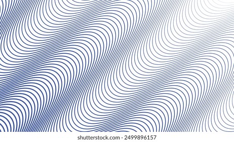 Blue wave line pattern abstract background for backdrop or presentation