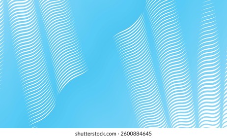 Blue wave line pattern abstract background for backdrop or fabric style