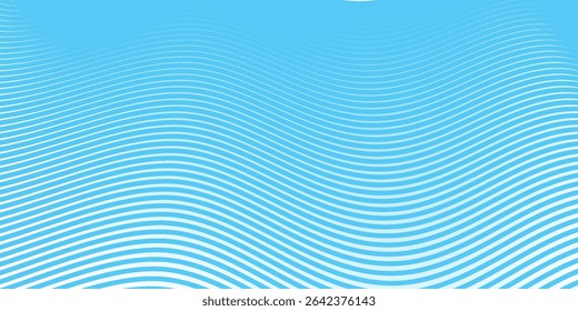 Blue wave line pattern abstract background for backdrop or fabric style