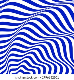 Patrones de líneas de onda azul sobre fondo blanco