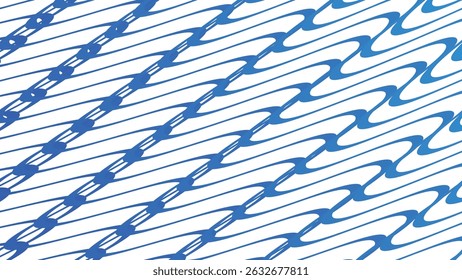 Blue Wave Line Seamless Pattern Vector Background for Modern Design and Decoration