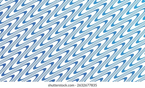 Blue Wave Line Seamless Pattern Vector Background for Modern Design and Decoration