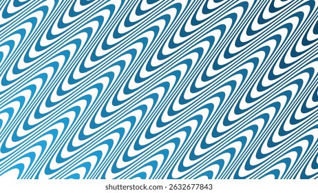 Blue Wave Line Seamless Pattern Vector Background for Modern Design and Decoration
