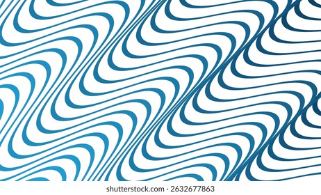 Blue Wave Line Seamless Pattern Vector Background for Modern Design and Decoration