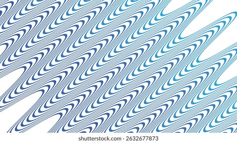 Blue Wave Line Seamless Pattern Vector Background for Modern Design and Decoration