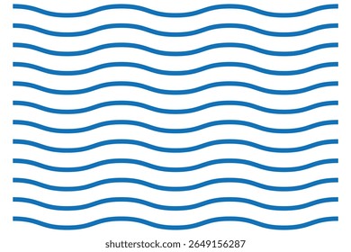 blue wave line set. Sea wave pattern. Wave ornament decorations. Wavy zig zag lines. 