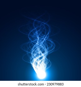 blue wave lines abstract vector
