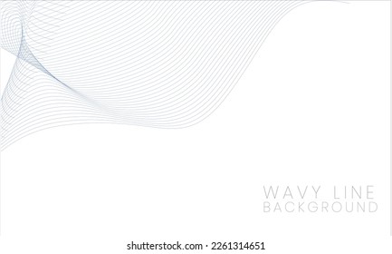 Fondo de las líneas de onda azules. Fondo abstracto, plantilla vectorial para sus ideas, textura de líneas, textura de líneas onduladas. Para recursos de diseño